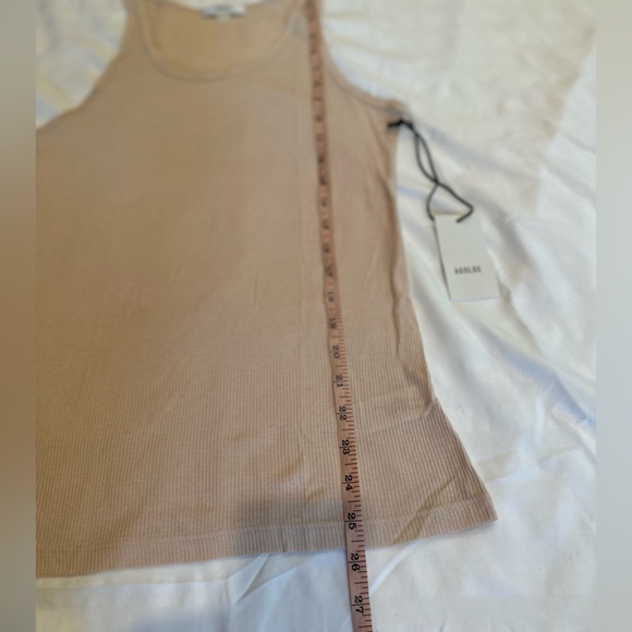 Agolde soft pink NWT ribbed tank top M - Picture 8 of 14